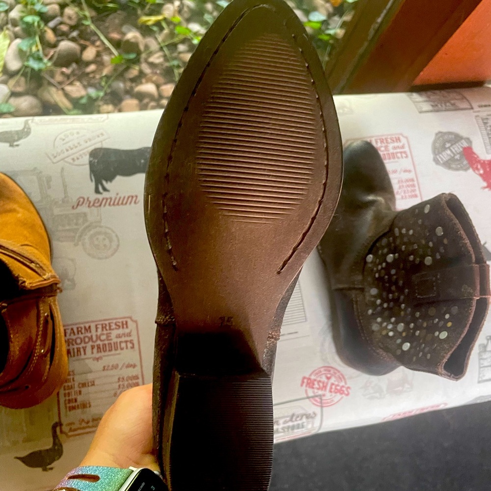 Brown cowboy boots